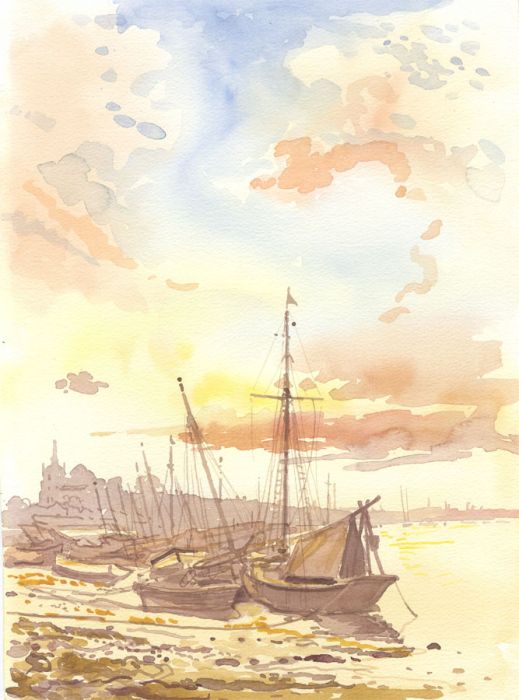 Robert T. Blayney (1929-2016) - Mid 20th Century Watercolour, Sunset
