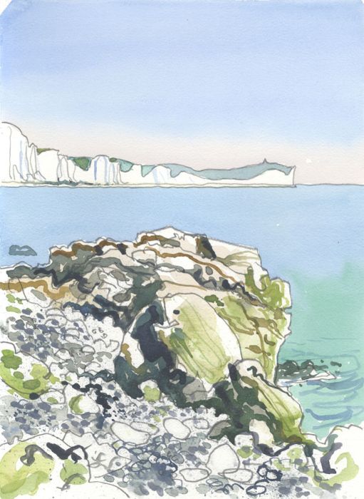 Robert T. Blayney (1929-2016) - Mid 20th Century Watercolour, Cliff View