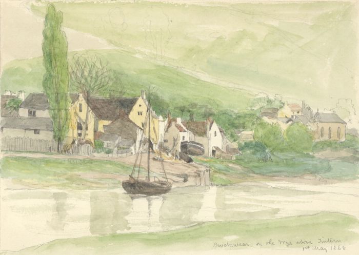 1868 Watercolour - River Landscape, Buckwean