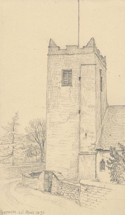 Set of Five c.1970 Graphite Drawing - Lake District Houses and Buildings