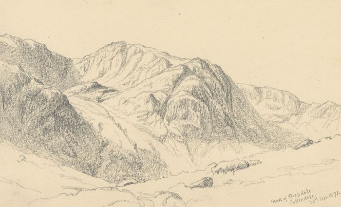 Quantity of 1871 Graphite Drawings - Lake District Landscapes
