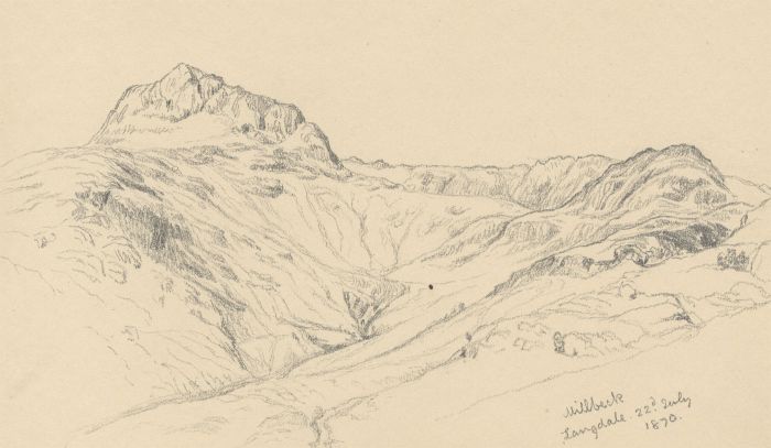 Quantity of 1870 Graphite Drawings - Lake District Landscapes
