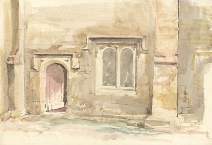 Mid 19th Century Watercolour - Church Exterior