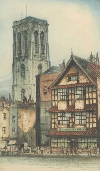 Edward Sharland (1884-1967) - Early 20th Century Etching, Bristol Street Scene