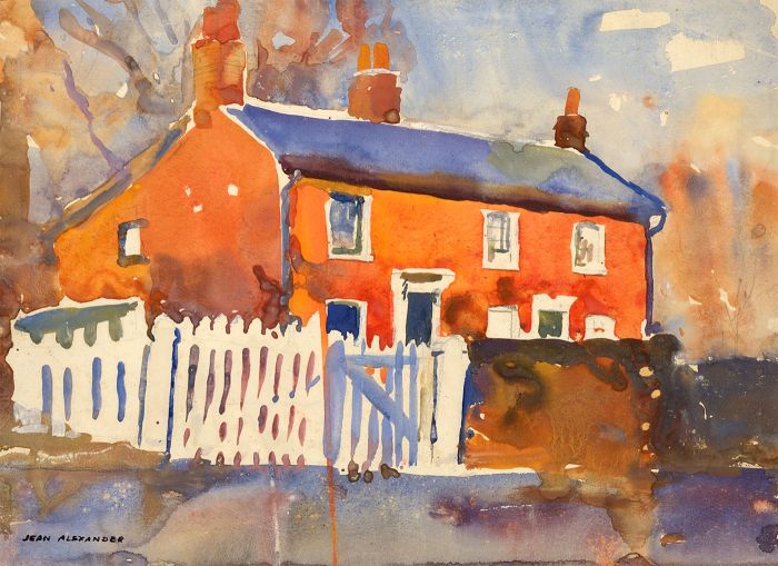 Jean Dryden Alexander (1911-1994) - Signed Watercolour, Orange House