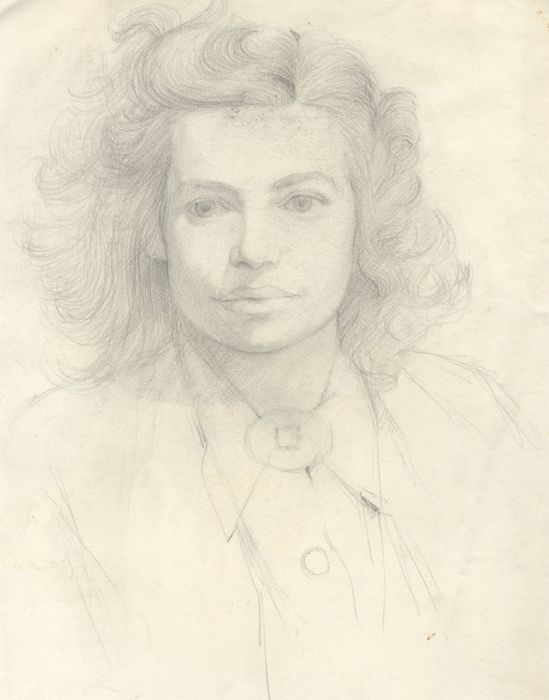 Peter Collins ARCA - c.1970s Graphite Drawing, Portrait of a Woman