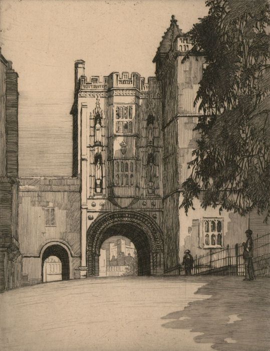 Strauss - Mid 20th Century Etching, Norman Arch, Bristol