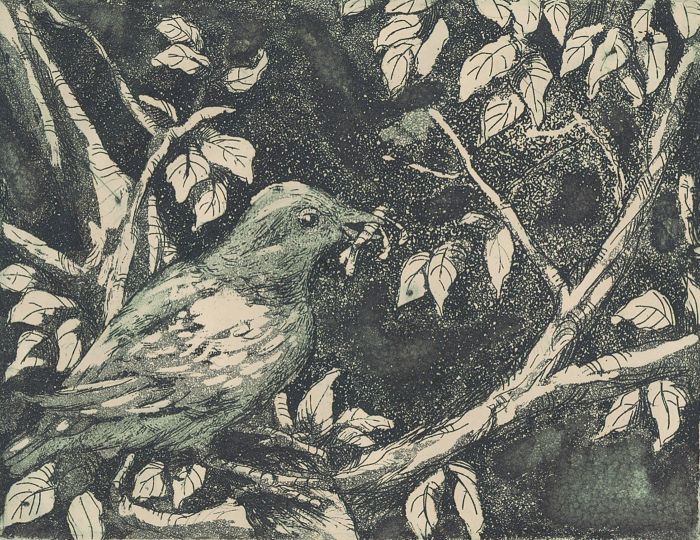 Rani - Limited Edition 1979 Etching, Bird in a Tree
