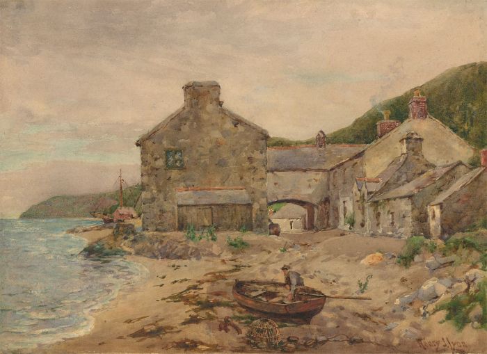 Henry J. Lyon- Signed 19th Century Watercolour, The Lobster Boat, Porthdinllaen