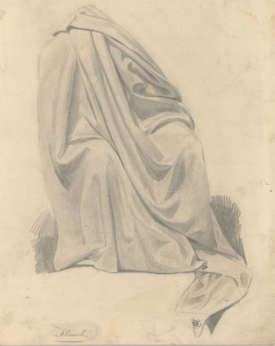 Eugen Klimsch (1836 - 1896) - A Set of Four Graphite Studies of Drapery