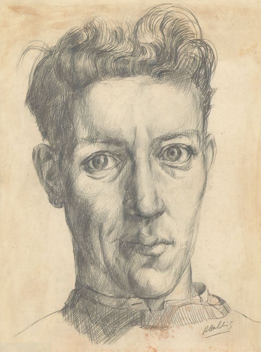 Peter Collins ARCA - c.1970s Graphite Drawing, Portrait of a Young Man