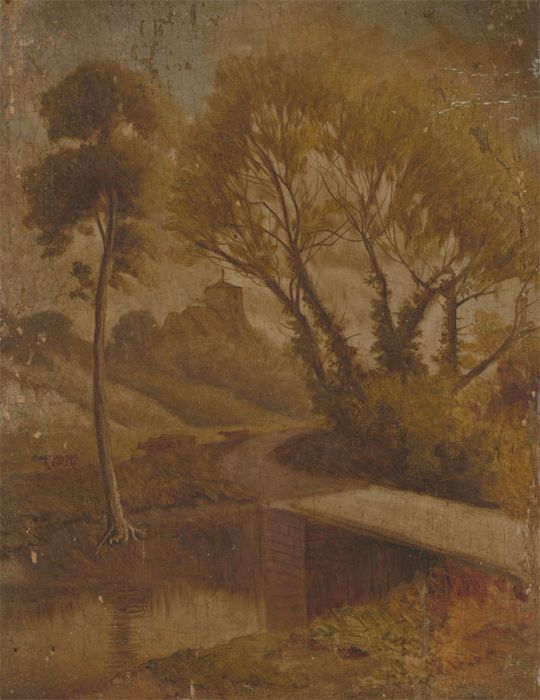 For Restoration - 19th Century Oil, Six Landscapes