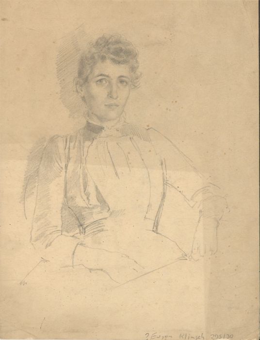 Manner of Eugen Klimsch - 19th Century Graphite Drawing, Portrait of a Lady