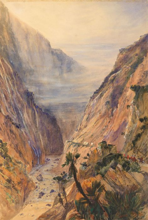 James Duffield Harding (1798-1863) Watercolour, Arabs on Horseback in a Valley