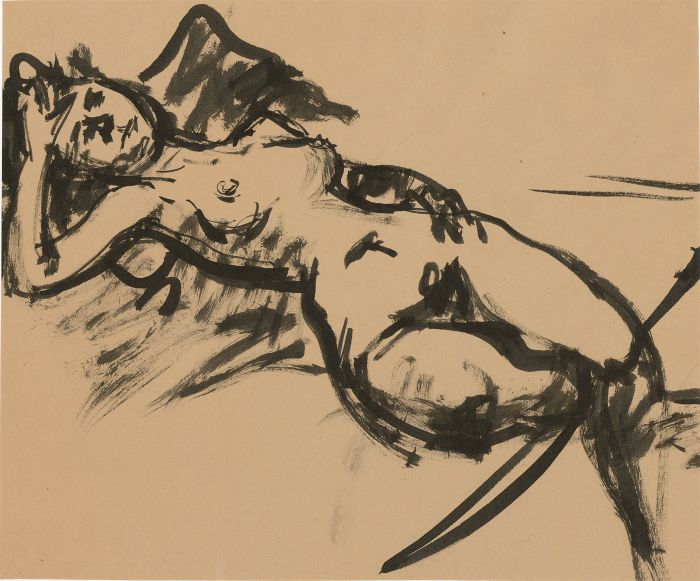 Peter Collins ARCA - A Set of 4 c.1970s India Inks, Studies of Nudes