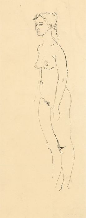 Peter Collins ARCA - Set of Nine c.1970s Pen and Ink Drawings, Different Nudes