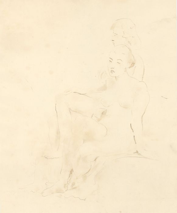 Georg Mayer-Marton - Mid 20th Century Pen and Ink Drawing, Female Nudes