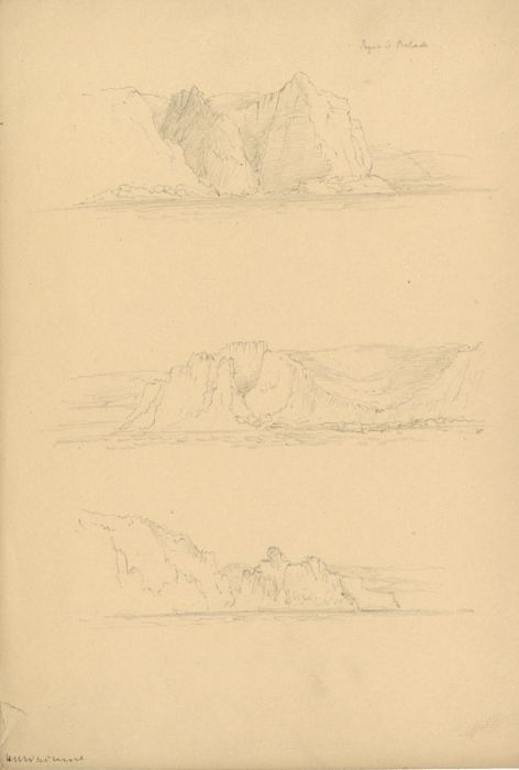 Rev Henry Robinson Wadmore - Set of 6 19C Graphite Drawings, Cliff Views