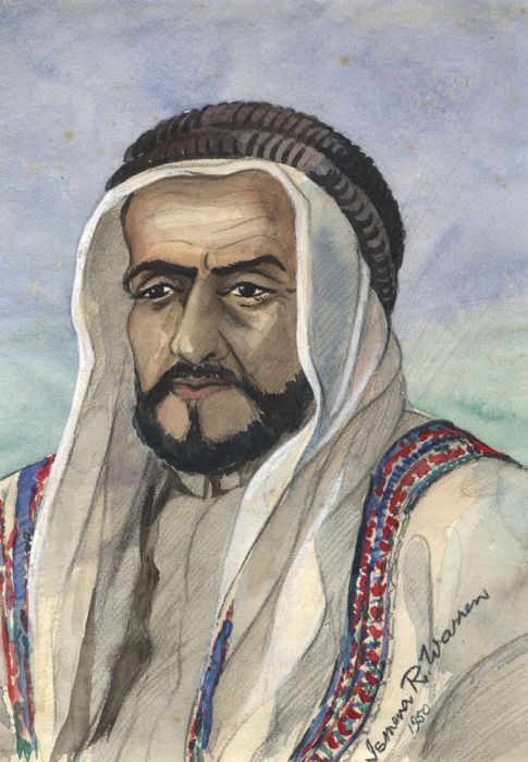 Set of 3 20th Century Portraits of Middle Eastern Men