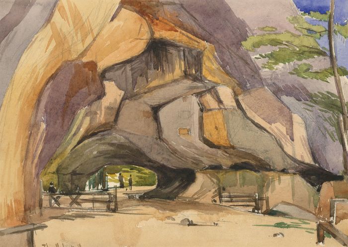 T. Dobson - Late 19th Century Watercolour, The Kuhstall, Switzerland