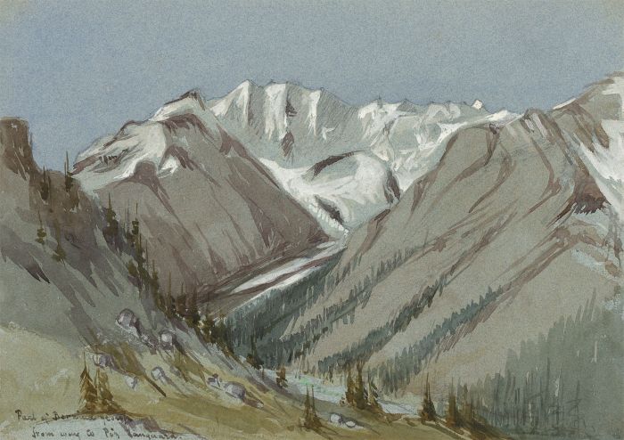 T. Dobson - Late 19th Century Watercolour, Bernina Pass, Switzerland