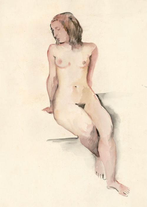 Georg Mayer-Marton - Mid 20th Century Watercolour, Nude Figure