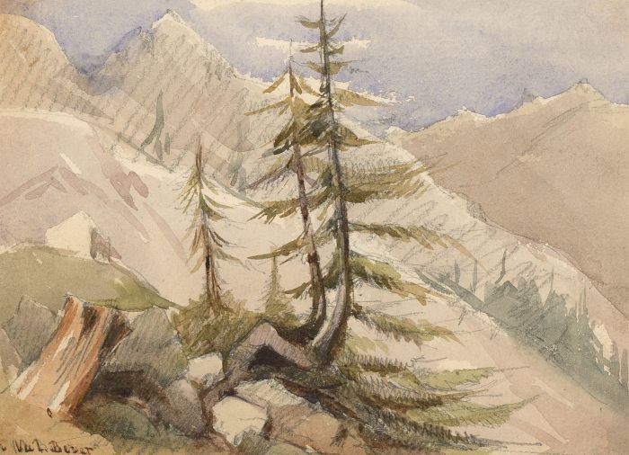 T. Dobson - Late 19th Century Watercolour, In Val Bever
