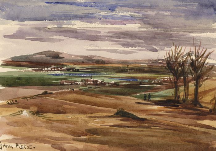 T. Dobson - Late 19th Century Watercolour, Landscape in France