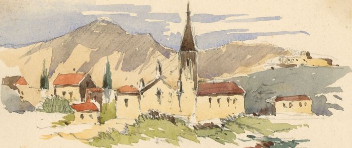 T. Dobson - Set of Four Late 19th Century Watercolour, Studies Around Italy