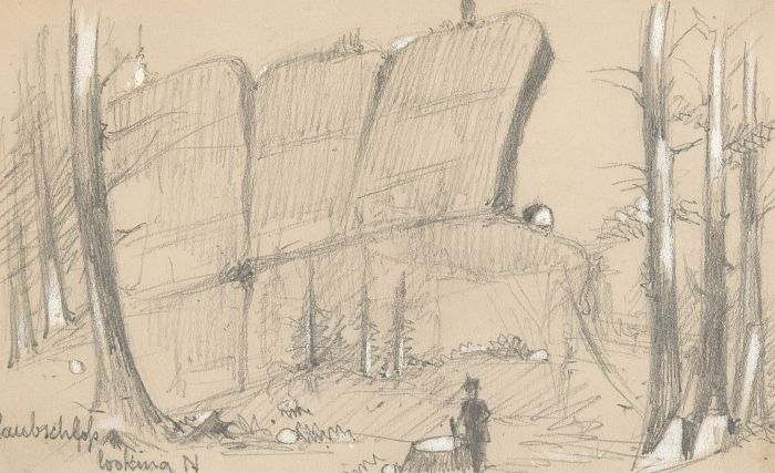 T. Dobson - Set of Four Late 19th Century Graphite Drawing, German Landscapes