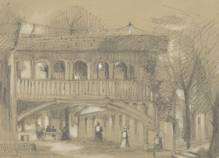 T. Dobson - Set of Four Late 19th Century Graphite Drawing, St. Peters Tower