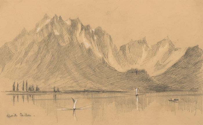 T. Dobson - Set of Three Late 19th Century Graphite Drawing, Switzerland