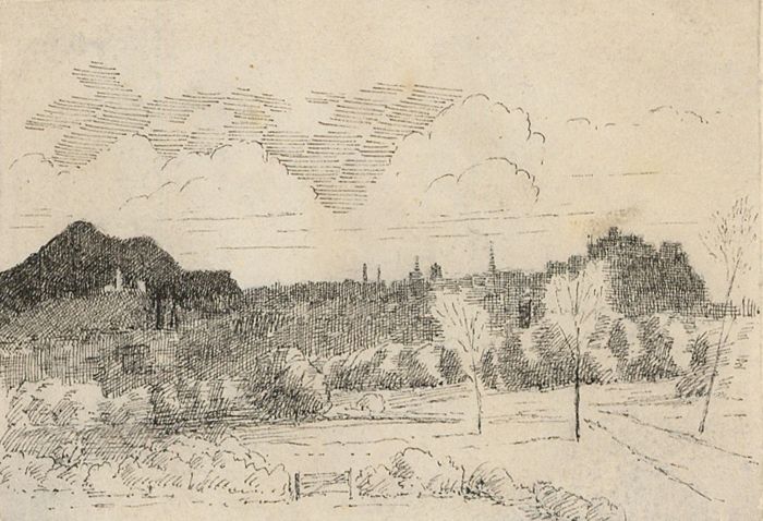 Alexander Blackwood - Late 19th Century Pen and Ink Drawing, Rural Landscape