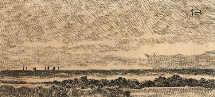 Alexander Blackwood - Late 19th Century Pen and Ink Drawing, Coastal Landscape