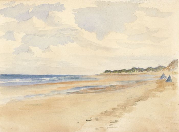 Alexander Blackwood - Late 19th Century Watercolour, Summer Beach Landscape