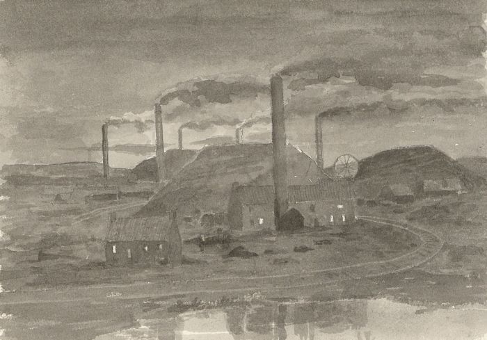 Alexander Blackwood - Late 19th Century Watercolour, Industrial Town View