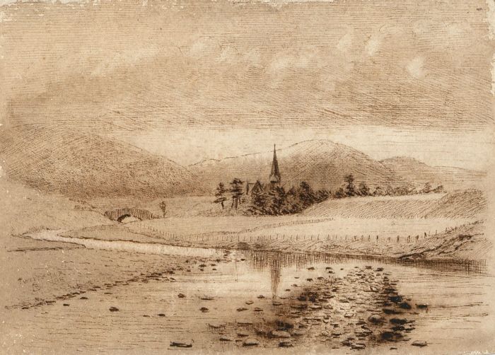 Alexander Blackwood - Late 19th Century Etching, Alpine Landscape