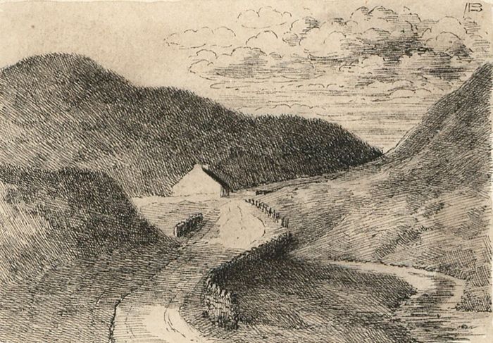 Alexander Blackwood - Late 19th Century Pen and Ink Drawing, The Meldon Road