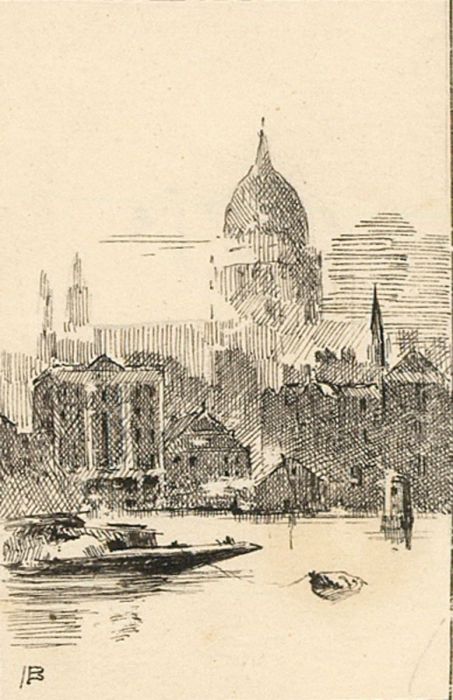 Alexander Blackwood - Late 19th Century Pen and Ink Drawing, View of Venice