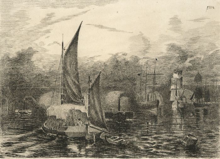 Alexander Blackwood - Late 19th Century Pen and Ink Drawing, Nautical Scene