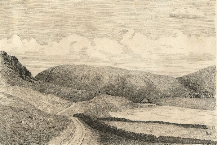 Alexander Blackwood - Late 19th Century Pen and Ink Drawing, Craighlaw Loch