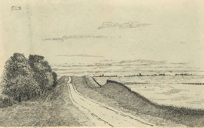Alexander Blackwood - Late 19th Century Pen and Ink Drawing, Rural Landscape