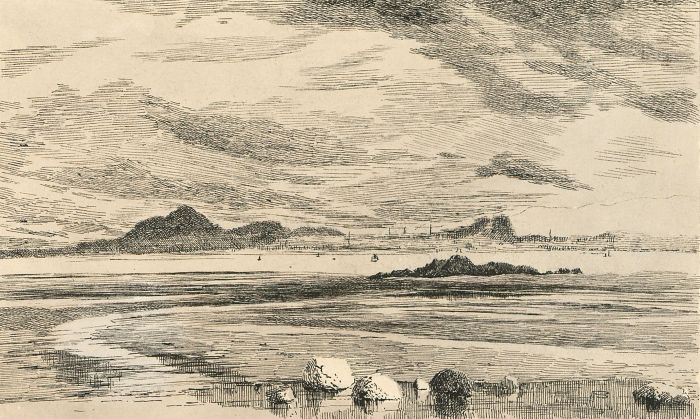 Alexander Blackwood - Late 19th Century Pen and Ink Drawing, View of Edinburgh