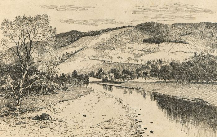 Alexander Blackwood - Late 19th Century Pen and Ink Drawing, Highlands Landscape