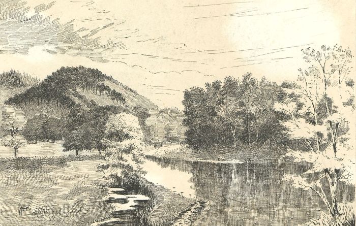Alexander Blackwood - Late 19th Century Pen and Ink Drawing, Welsh Landscape