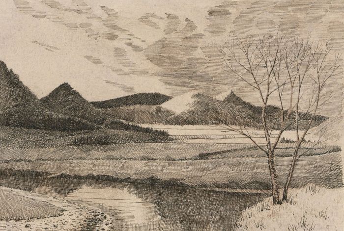 Alexander Blackwood - Late 19th Century Pen and Ink Drawing, Highland Landscape