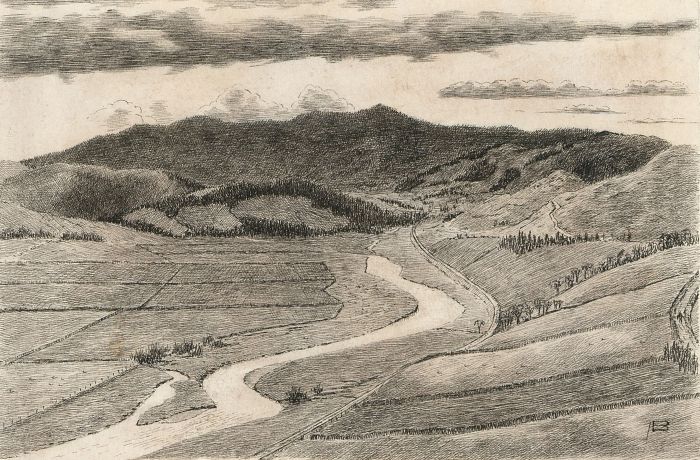 Alexander Blackwood - Late 19th Century Pen and Ink Drawing, Welsh Landscape