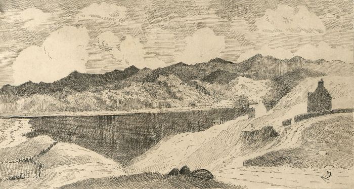 Alexander Blackwood - Late 19th Century Pen and Ink Drawing, Conway Bay, Wales