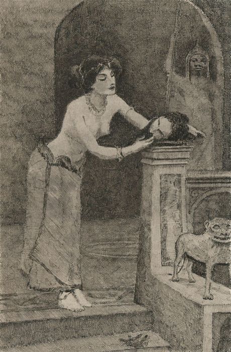 Alexander Blackwood - Late 19th Century Pen and Ink Drawing, Nude in an Interior