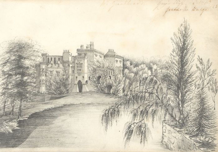 Marian Forster - 1825 Graphite Drawing, Guys Cliffe House Warwick